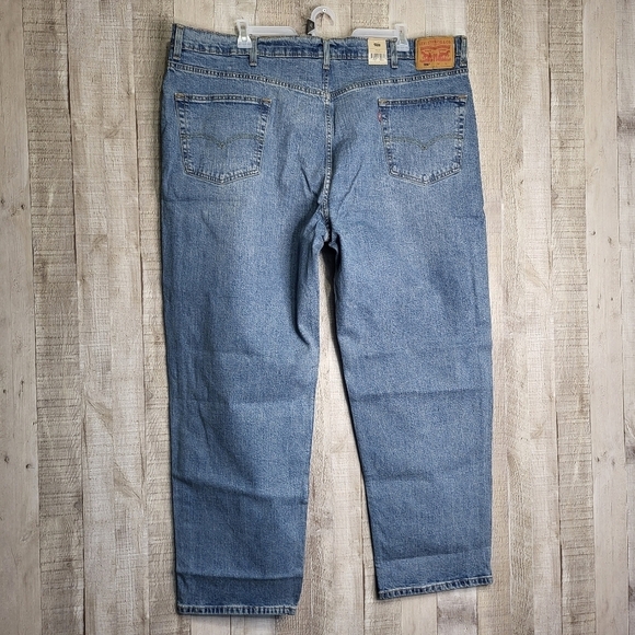 Men's Levi's 550 Relaxed-Fit Stretch Straight Blue Jeans 48x32 New - Picture 4 of 15